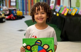 Exposição de Arte do artista Gustavo Rosa no Infantil