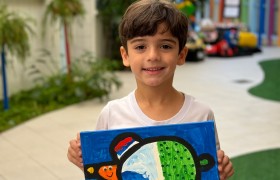 Exposição de Arte do artista Gustavo Rosa no Infantil